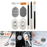 Maxbell Tile Tub Scrubber Brush Floor Scrub Brush for Kitchen Cleaning Bathroom Sink wIth Cloth Head