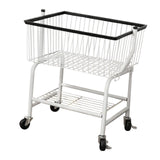 Maxbell Rolling Laundry Cart Coat and Hat Stand for Washroom Laundry Room Commercial