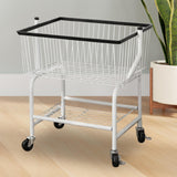 Maxbell Rolling Laundry Cart Coat and Hat Stand for Washroom Laundry Room Commercial