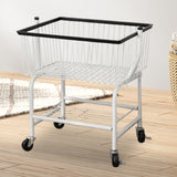 Maxbell Rolling Laundry Cart Coat and Hat Stand for Washroom Laundry Room Commercial