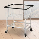 Maxbell Rolling Laundry Cart Coat and Hat Stand for Washroom Laundry Room Commercial
