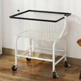 Maxbell Rolling Laundry Cart Coat and Hat Stand for Washroom Laundry Room Commercial