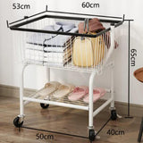 Maxbell Rolling Laundry Cart Coat and Hat Stand for Washroom Laundry Room Commercial