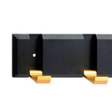 Maxbell Wall Mounted Coat Rack Key Holder Long 5 Hooks for Mudroom Entryway Bathroom Black