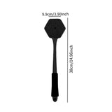 Maxbell Silicone Back Scrubber for Shower Double Sided for Men Women Non Slip Handle black