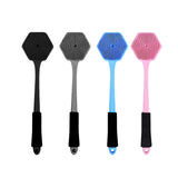 Maxbell Silicone Back Scrubber for Shower Double Sided for Men Women Non Slip Handle black