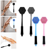 Maxbell Silicone Back Scrubber for Shower Double Sided for Men Women Non Slip Handle black