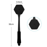 Maxbell Silicone Back Scrubber for Shower Double Sided for Men Women Non Slip Handle black