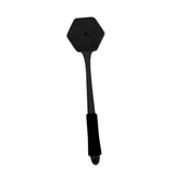Maxbell Silicone Back Scrubber for Shower Double Sided for Men Women Non Slip Handle black