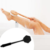 Maxbell Silicone Back Scrubber for Shower Double Sided for Men Women Non Slip Handle black
