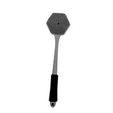 Maxbell Silicone Back Scrubber for Shower Double Sided for Men Women Non Slip Handle gray