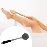 Maxbell Silicone Back Scrubber for Shower Double Sided for Men Women Non Slip Handle gray