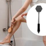 Maxbell Silicone Back Scrubber for Shower Double Sided for Men Women Non Slip Handle gray