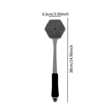Maxbell Silicone Back Scrubber for Shower Double Sided for Men Women Non Slip Handle gray