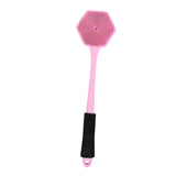 Maxbell Silicone Back Scrubber for Shower Double Sided for Men Women Non Slip Handle pink