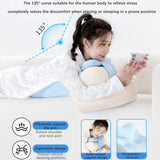 Maxbell Wedge Pillow Cushion Versatile Washable Cover Lie Pillows for Waist Home Bed Light Blue
