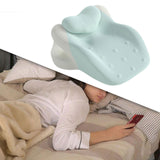 Maxbell Wedge Pillow Cushion Versatile Washable Cover Lie Pillows for Waist Home Bed Blue Green