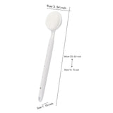 Maxbell Shower Brush Double Side Silicone Bristles Back Scrubber for Household Elder White