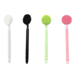 Maxbell Shower Brush Double Side Silicone Bristles Back Scrubber for Household Elder White