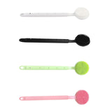 Maxbell Shower Brush Double Side Silicone Bristles Back Scrubber for Household Elder White