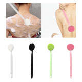 Maxbell Shower Brush Double Side Silicone Bristles Back Scrubber for Household Elder White