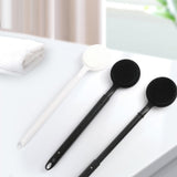 Maxbell Shower Brush Double Side Silicone Bristles Back Scrubber for Household Elder White