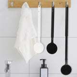 Maxbell Shower Brush Double Side Silicone Bristles Back Scrubber for Household Elder White