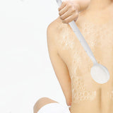 Maxbell Shower Brush Double Side Silicone Bristles Back Scrubber for Household Elder White