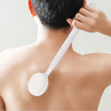 Maxbell Shower Brush Double Side Silicone Bristles Back Scrubber for Household Elder White