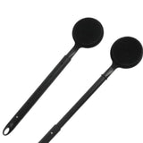 Maxbell Shower Brush Double Side Silicone Bristles Back Scrubber for Household Elder Black