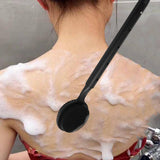 Maxbell Shower Brush Double Side Silicone Bristles Back Scrubber for Household Elder Black