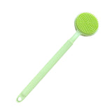 Maxbell Shower Brush Double Side Silicone Bristles Back Scrubber for Household Elder Green