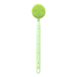 Maxbell Shower Brush Double Side Silicone Bristles Back Scrubber for Household Elder Green