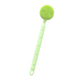 Maxbell Shower Brush Double Side Silicone Bristles Back Scrubber for Household Elder Green
