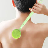 Maxbell Shower Brush Double Side Silicone Bristles Back Scrubber for Household Elder Green