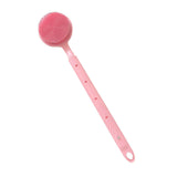 Maxbell Shower Brush Double Side Silicone Bristles Back Scrubber for Household Elder Pink