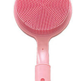 Maxbell Shower Brush Double Side Silicone Bristles Back Scrubber for Household Elder Pink