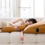 Maxbell Small Wedge Pillow Headboard Body Support Adults Backrest for Reading yellow