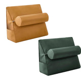 Maxbell Small Wedge Pillow Headboard Body Support Adults Backrest for Reading yellow