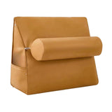 Maxbell Small Wedge Pillow Headboard Body Support Adults Backrest for Reading yellow
