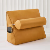 Maxbell Small Wedge Pillow Headboard Body Support Adults Backrest for Reading yellow