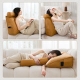 Maxbell Small Wedge Pillow Headboard Body Support Adults Backrest for Reading yellow