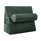 Maxbell Small Wedge Pillow Headboard Body Support Adults Backrest for Reading green