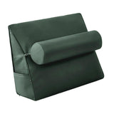 Maxbell Small Wedge Pillow Headboard Body Support Adults Backrest for Reading green