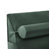Maxbell Small Wedge Pillow Headboard Body Support Adults Backrest for Reading green