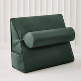 Maxbell Small Wedge Pillow Headboard Body Support Adults Backrest for Reading green