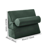 Maxbell Small Wedge Pillow Headboard Body Support Adults Backrest for Reading green