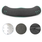 Maxbell Waist Support Cushion Practical Simple Memory Foam for Work Car Seat Resting Deep Gray