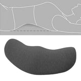 Maxbell Waist Support Cushion Practical Simple Memory Foam for Work Car Seat Resting Deep Gray
