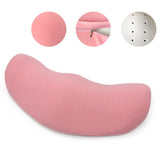 Maxbell Waist Support Cushion Practical Simple Memory Foam for Work Car Seat Resting Pink